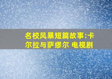 名校风暴短篇故事:卡尔拉与萨缪尔 电视剧